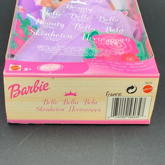 Barbie Foreign Edition Beauty & the Beast Belle Doll 2001 Mattel 56034 NRFB - Picture 6 of 10